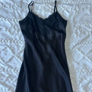 Express Black Satin Lace Chemise
